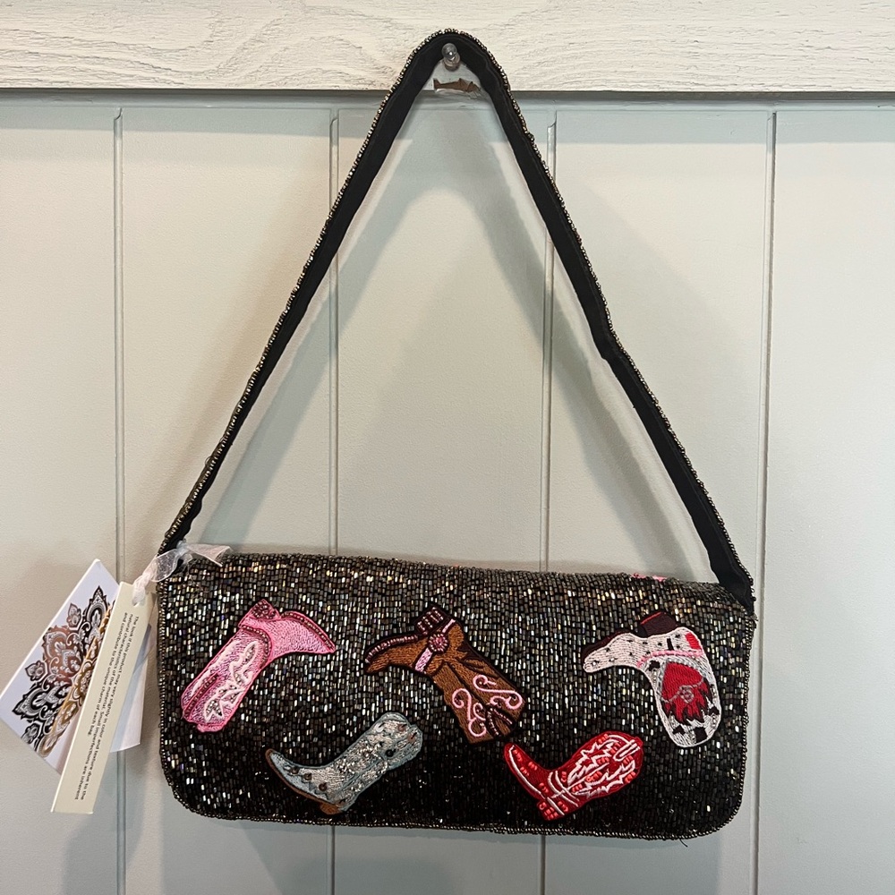 Viral Beaded Boots/Western Shoulder Bag - Picture 2 of 5